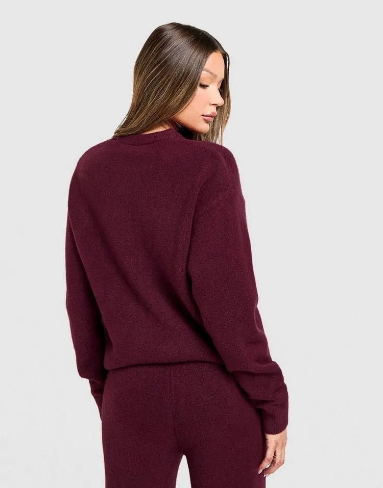 Trefoil Knit Crew Sweatshirt